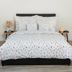 Kvalitex Krep lepedőhuzat Nyári rét, 240 x 220 cm,2x 70 x 90 cm, 240 x 220 cm, 2 db 70 x 90 cm