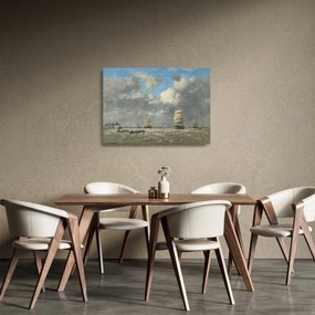Üveg kép - Eugène Boudin, Le Havre, reprodukciók (70x50 cm)
