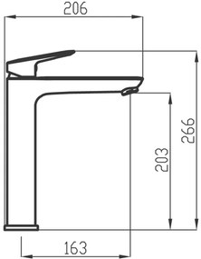 Novaservis - Mosdócsap METALIA 26,6 cm fényezett króm