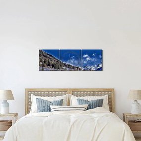 Kép - Hegyi város (órával) (90x30 cm)