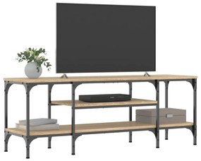 sonoma tölgy színű szerelt fa és vas TV-szekrény 121x35x45 cm