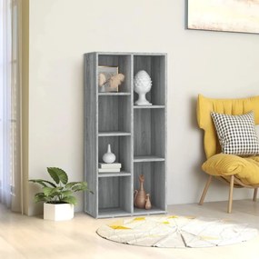 szürke sonoma színű könyvszekrény 50 x 25 x 106 cm