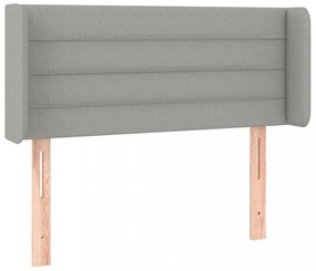 világosszürke szövet LED-es fejtámla 93 x 16 x 78/88 cm