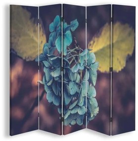 Gario Paraván Türkiz virág makro méretarányban Méret: 180 x 170 cm, Kivitelezés: Klasszikus paraván
