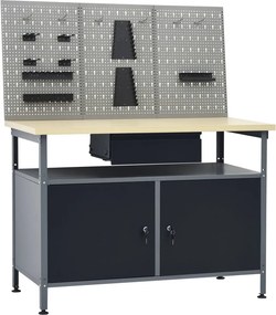 vidaXL munkapad három fali panellel