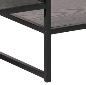 Seaford fekete TV-állvány kőrisfa dekorral, 120 x 46 cm - Actona