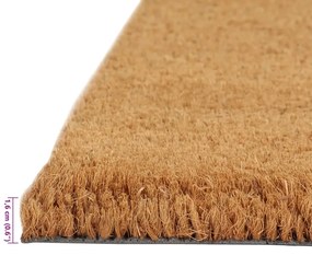 természetes színű rojtos kókuszrost lábtörlő 50 x 80 cm