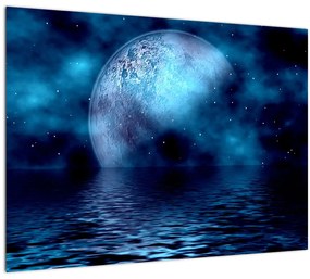 A hold képe a tenger felett (üvegen) (70x50 cm)