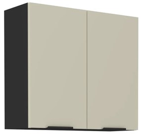 Felső konyhaszekrény Arikona 80 G 72 2F (kasmír + fekete) . 1097041