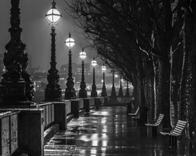 Poszter 76x60,5cm Esti sétány a Temze partján 2, Assaf Frank