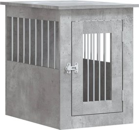 vidaXL betonszürke szerelt fa kutyaketrec 45 x 62 x 59 cm