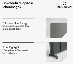 Klarstein Bansin Smart 2500 konvektoros hősugárzó, 2500 W, Alkalmazás, 5- 50 °C, LED kijelző, Érintőképernyő