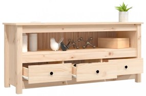 tömör fenyőfa TV-szekrény 114x35x52 cm