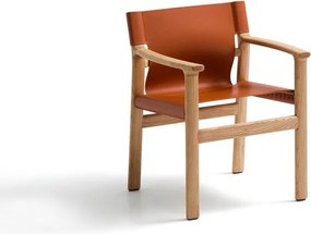 Konyakbarna kőrisfa karfás étkezőszék Jan – Kave Home