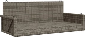 vidaXL szürke polyrattan hintapad 119x56x48 cm