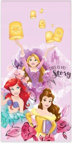 Disney Hercegnők My Story fürdőlepedő, strand törölköző 60x120cm