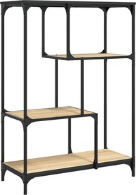 vidaXL sonoma tölgy színű szerelt fa és acél könyvespolc 81x36x115 cm