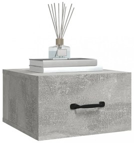 betonszürke falra szerelhető éjjeliszekrény 35x35x20 cm