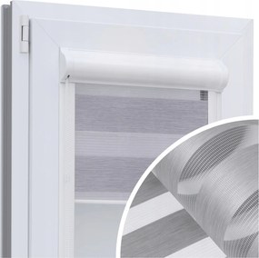 Roló Nappal és Éjszaka Kazettás, Sínnel 35x150 cm Szürke Rolók Egyedi Méretben