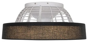 Fekete mennyezeti ventilátor csillag effektussal 47 cm LED-del, fényerőszabályzóval és távirányítóval - Emily