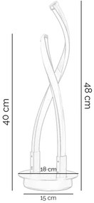 ONLI - LED Asztali lámpa DAFNE LED/12W/230V 4000K 48 cm fekete