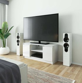 TV asztal Darian (magasfényű fehér). Akció -16%. 1068714