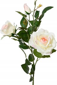 Mesterséges virág Rózsa a száron Ekri 3 fej dekoratív nád 77cm