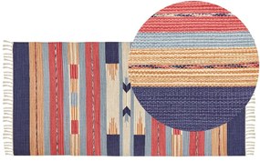 Színes kilim pamutszőnyeg 80 x 150 cm GANDZAK Beliani