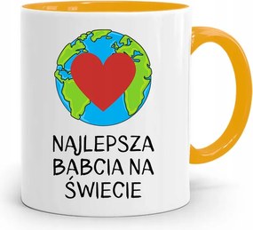 Sárga Bögre Nagymama Napja A Világ Legjobb Nagymamája fényképes nyomtatással