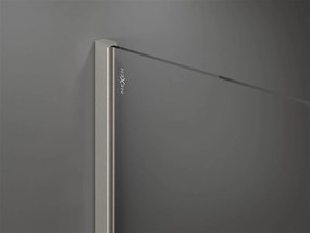 Mexen Kioto, 2 falas Walk-In zuhany paraván 160 x 95 cm, 8 mm átlátszó üveg, csiszolt acél profil, 800-160-202-97-00-095