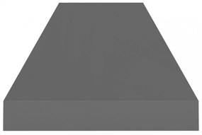 magasfényű szürke MDF fali polc 90 x 23,5 x 3,8 cm