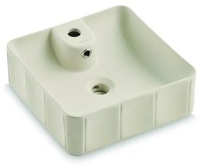 Bathco 4162 - CIRCUS ráültethető mosdó 40x40 cm porcelán/bézs