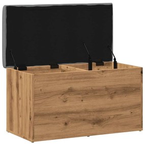 kézműves tölgy szerelt fa tárolópad 82x42x45 cm