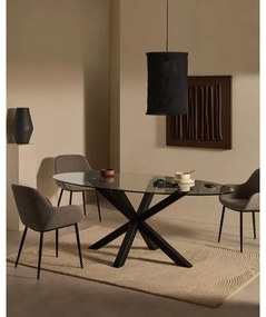 Étkezőasztal üveg asztallappal 100x200 cm Argo – Kave Home