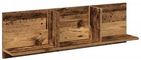 antik fa színű szerelt fa faliszekrény 100 x 16,5 x 30 cm