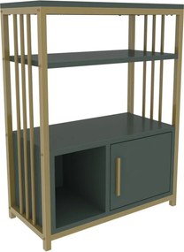 Letos könyvespolc, zöld-arany, 60 cm