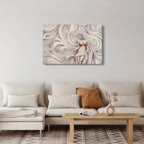 Az istennő képe virágmotívummal (90x60 cm)