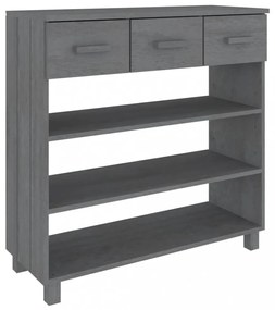 HAMAR sötétszürke tömör fenyőfa tálalóasztal 90 x 35 x 90 cm