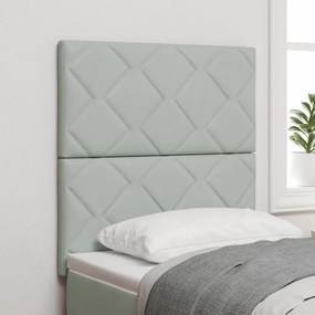 LED fejtámla Gyémánt blokkok dizájn Világosszürke 80 cm bársonyos