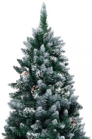 megvilágított műkarácsonyfa gömb szettel és tobozzal 150 cm