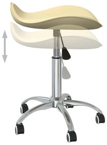 krémszínű műbőr irodaszék