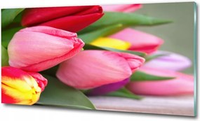 Fotó vászonkép edzett üveg Rózsaszín virág 100x70