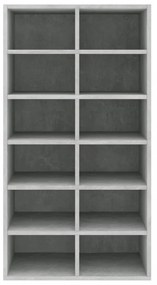 betonszürke szerelt fa cipőtartó 54 x 34 x 100,5 cm