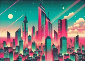 Kép – Nagyváros pop-art stílusban (70x50 cm)