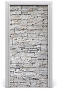 Ajtóposzter öntapadós kő fal 85x205 cm