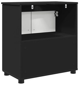 Fürdőszoba Székény polcokkal Fekete 61 x 35 x 64 cm Faanyag