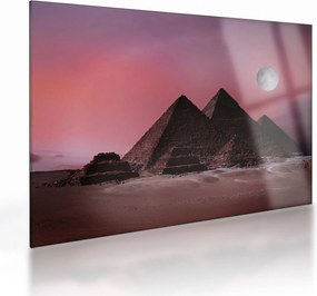 Kép - Piramisok giza, Egyiptom (üvegen) (70x50 cm)
