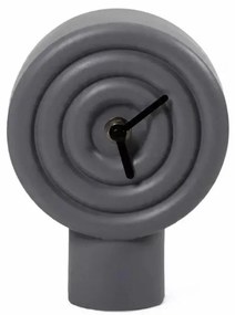 Kerámia asztali óra, 16 cm, 1xAA, szürke