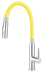 Ferro Zumba Slim BZA43C sárga csaptelep flexibilis, zuhanyváltós kifolyócsővel