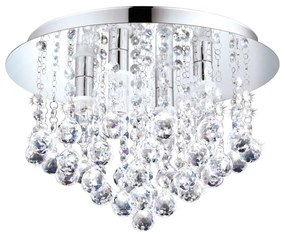 Eglo 94878 Almonte fürdőszobai mennyezeti lámpa, kristályokkal, króm, G9 foglalattal, max. 4x3W, IP44